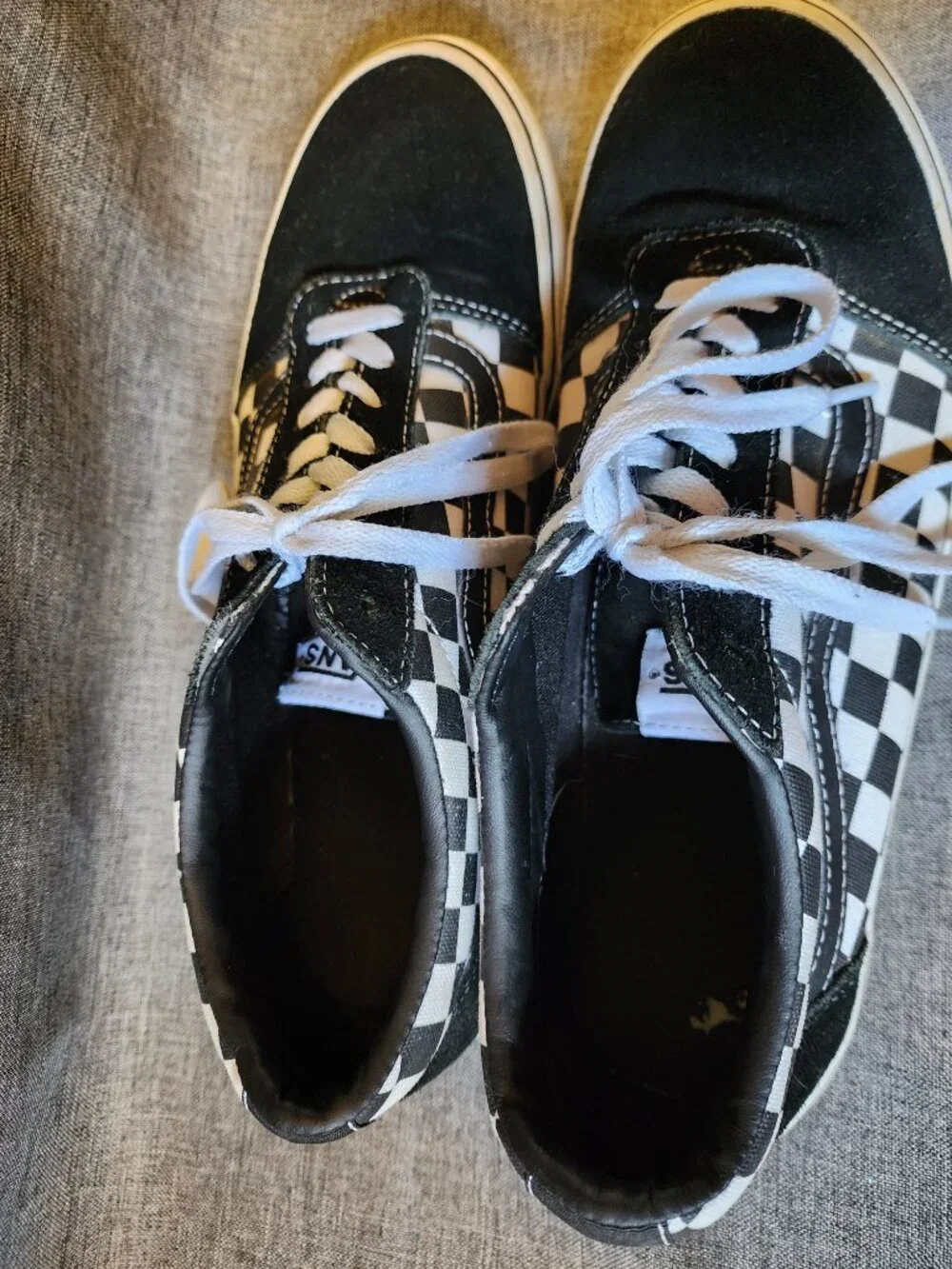 Men's Size 11 Vans Off The Wall Black/White Checkerboard Canvas Lace Up Shoes